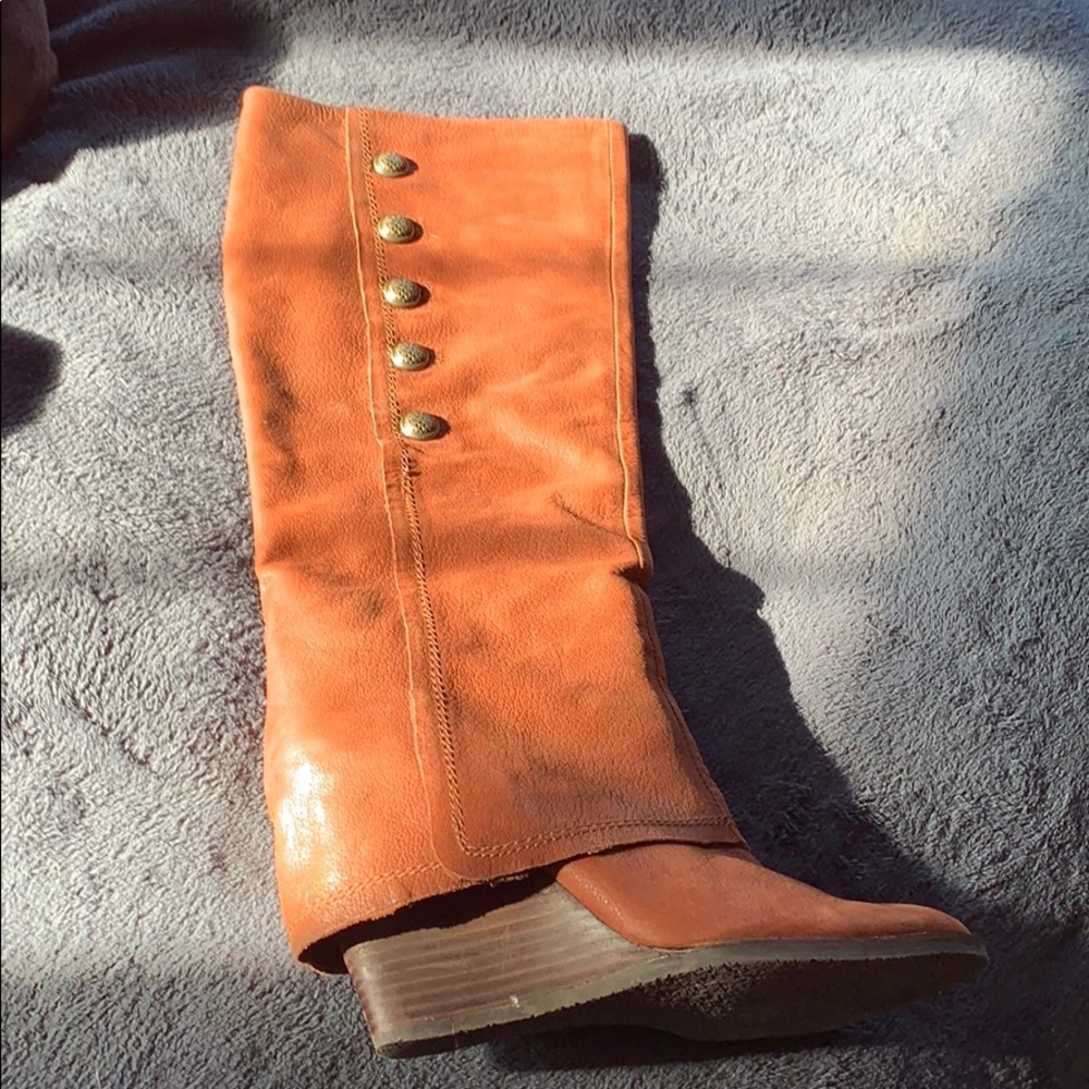 Vince Camuto knee high wedge boots